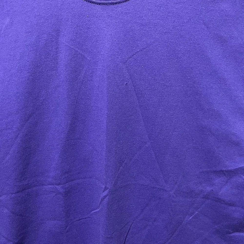 plain blank purple Hanes short sleeve crewneck spring summer fall work T-shirt